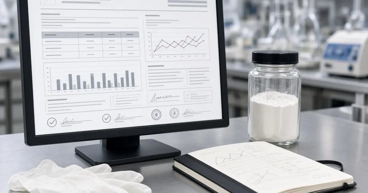 Aniracetam certificate of analysis showing laboratory quality documentation and purity verification