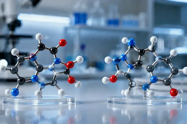 Aniracetam and pramiracetam molecular structures shown in a scientific research comparison setting
