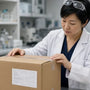 Phenibut HCL powder shipment receiving inspection in laboratory setting