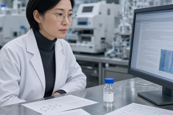 Phenibut HCL supplier verification documents in a laboratory setting