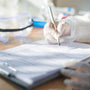 Researcher documenting tianeptine inventory best practices