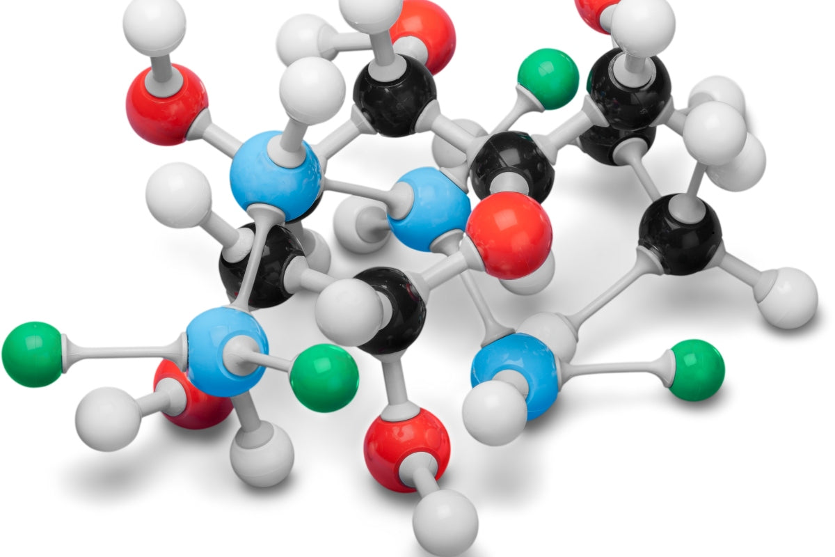 Structural formula illustrating the molecular composition of tianeptine.