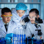 Team of scientists studying the chemical properties of Tianeptine.