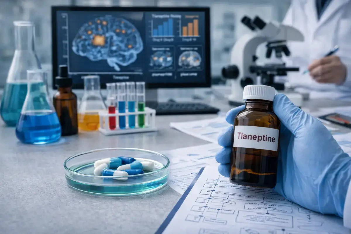 Tianeptine research in a lab setting