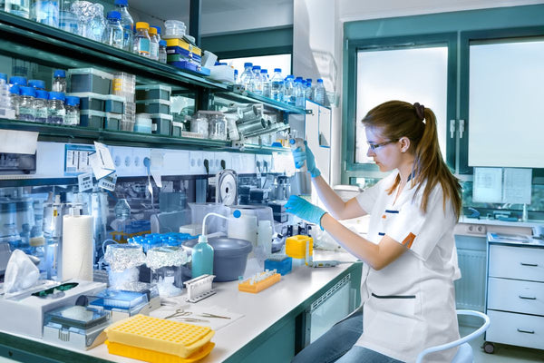 Woman researching tianeptine pharmacology study results