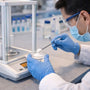 Researcher following Tianeptine safety protocols in a laboratory