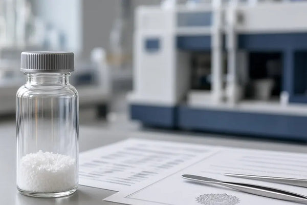 Phenibut HCL powder quality inspection in a laboratory setting