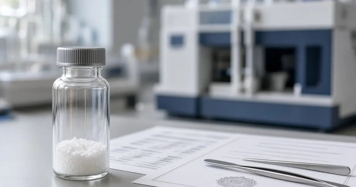 Phenibut HCL powder quality inspection in a laboratory setting