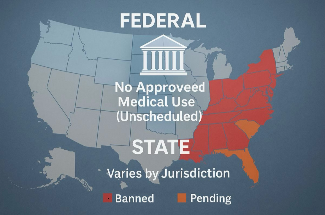Federal and State Legal Split on Tianeptine's Legal Status