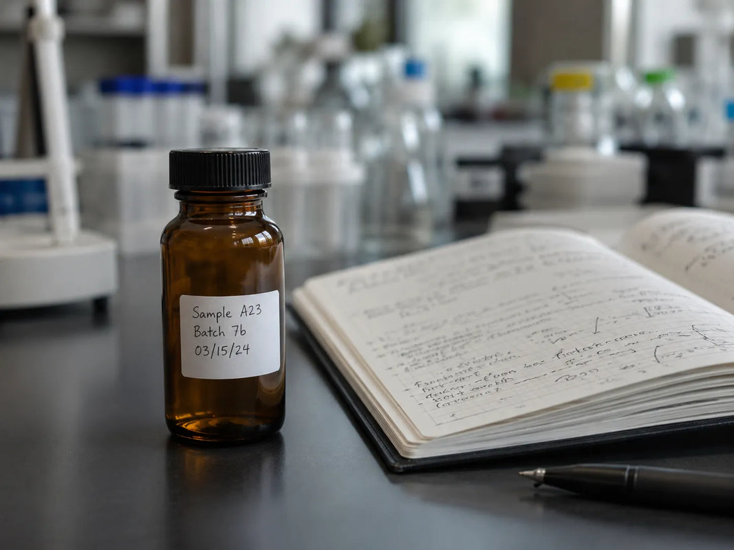 Pramiracetam research material vial in a laboratory setting