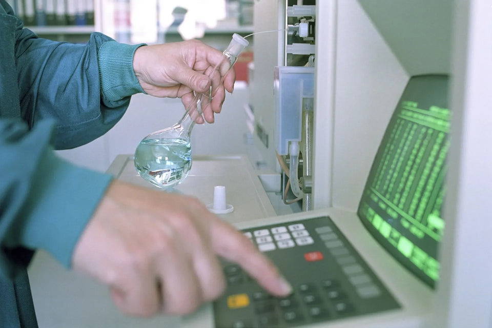 a man looking at the research output