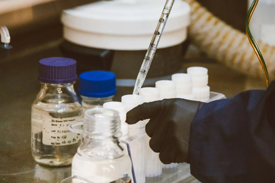a person conducting lab research