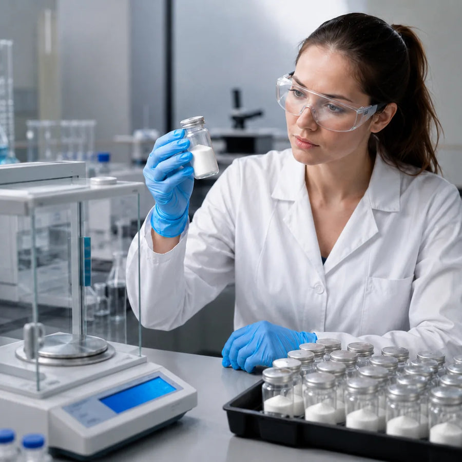 scientist looking at the Phenibut compound
