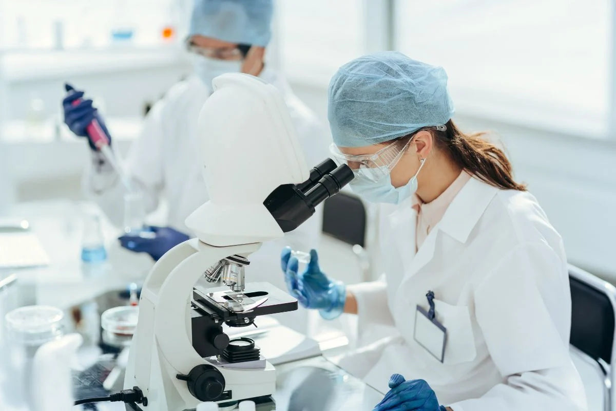 Woman conduct research on chemicals