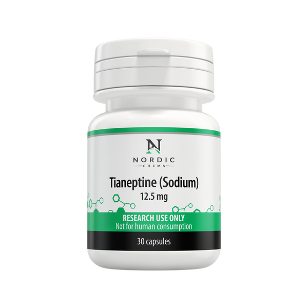Tianeptine Sodium (12.5mg/capsule), 30 Capsules