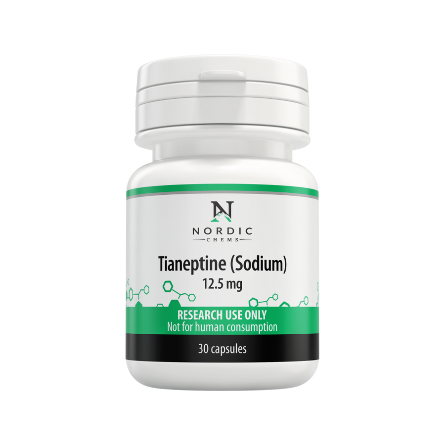 Tianeptine Sodium (12.5mg/capsule), 30 Capsules